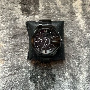 Diesel Men's Black Multi-Dial Metal Bracelet Watch